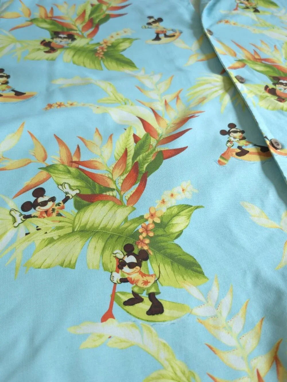Tommy Bahama x Disney Parks Vacation Mickey Mens 3XL Silk Button Down EUC